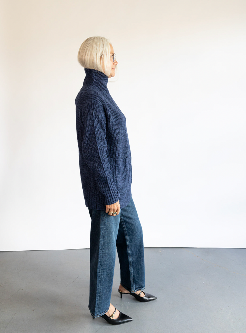 The White + Warren Coatigan Sweater in Blue 