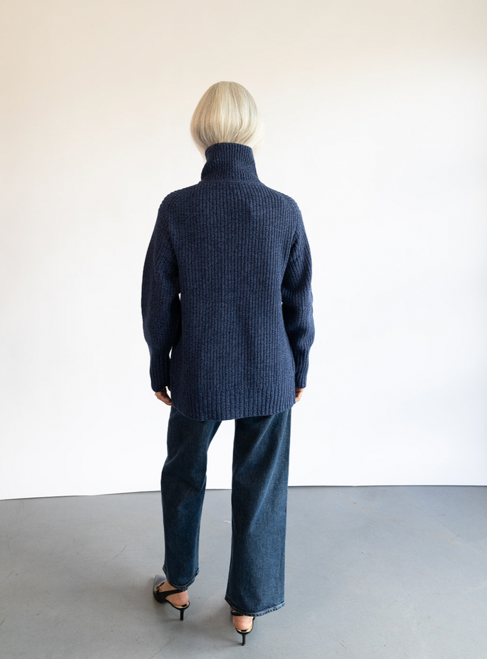 The White + Warren Coatigan Sweater in Blue 