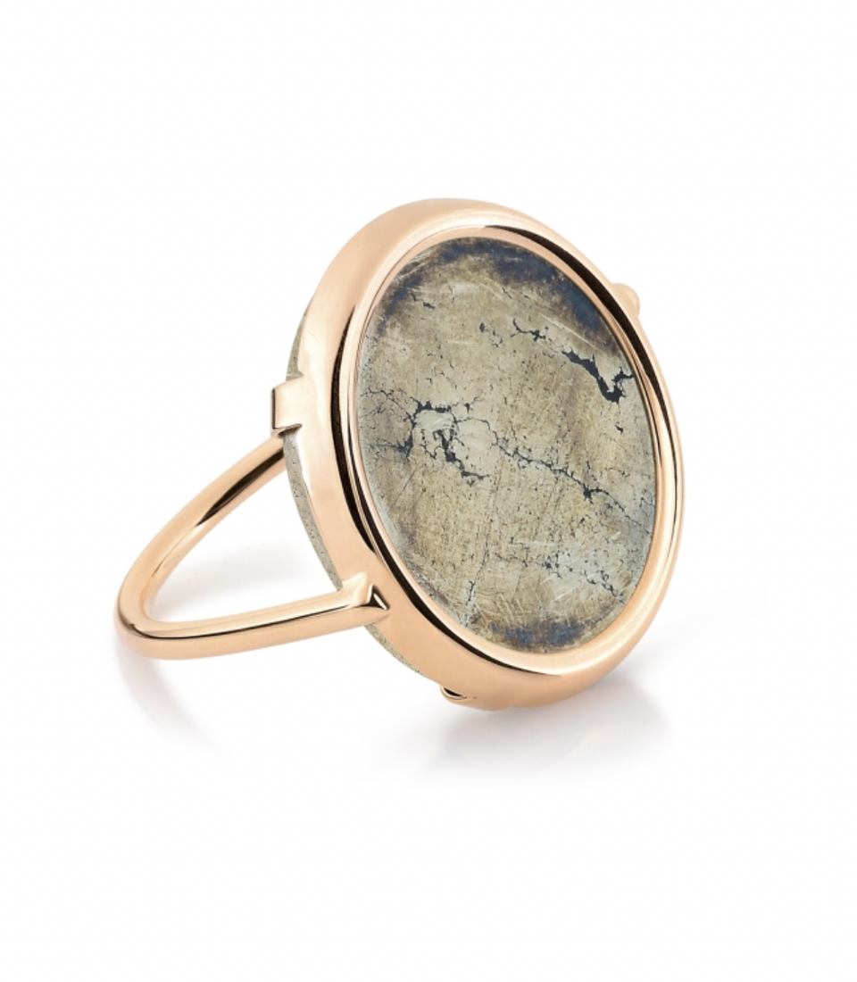 The Ginette Pyrite Disc Ring