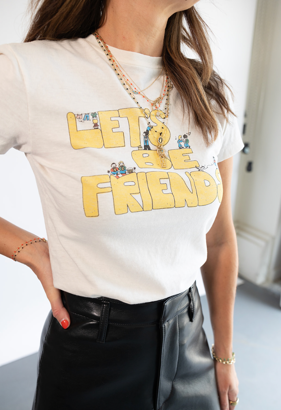 The RE/DONE Classic Tee in Lets Be Friends 