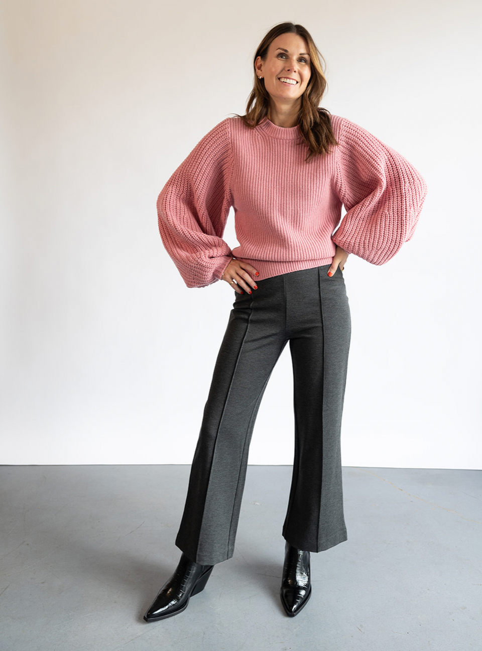 The STAUD Aura Sweater in Damask Pink