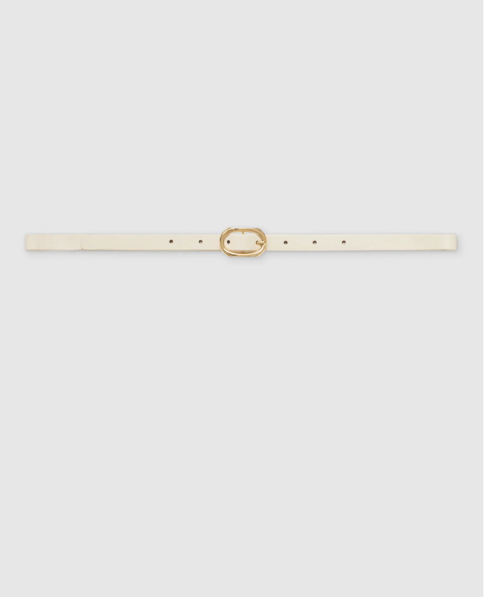 The Anine Bing Mini Signature Belt in Ivory