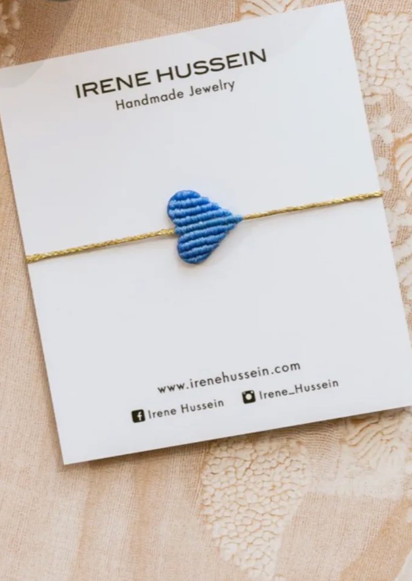 The Irene Hussein Heart Bracelet in Sky Blue