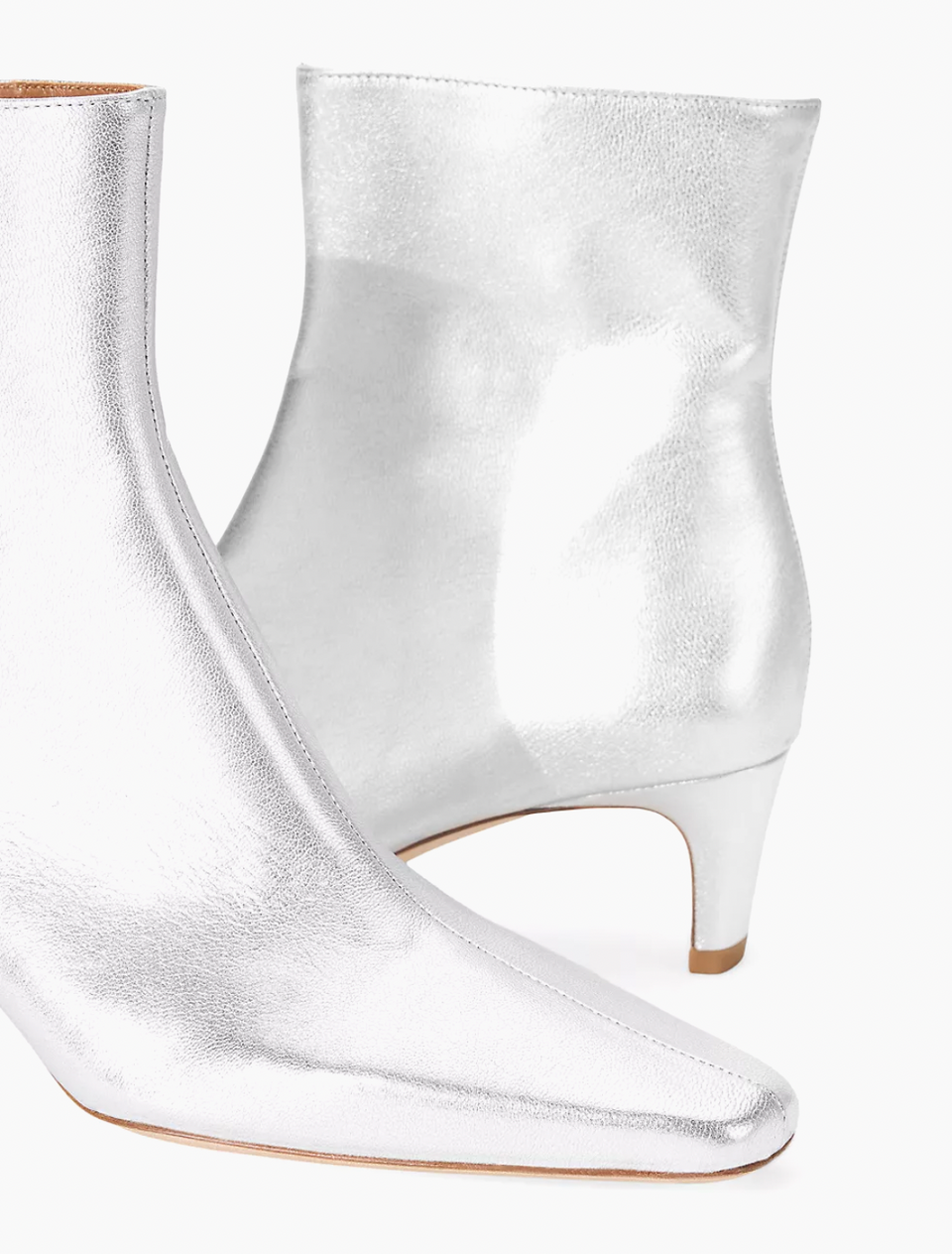 The STAUD Wally Ankle Boot in Silver