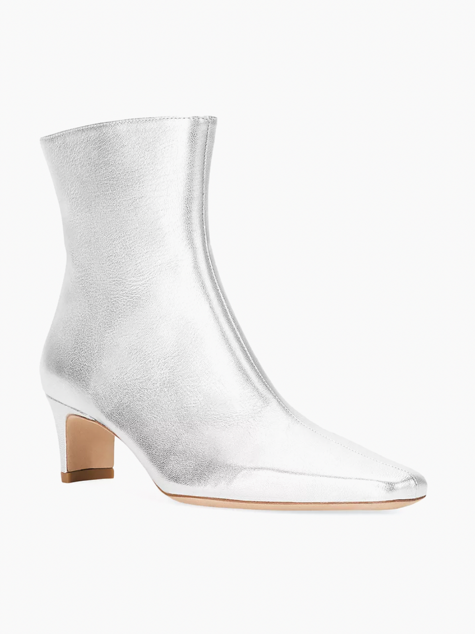 The STAUD Wally Ankle Boot in Silver