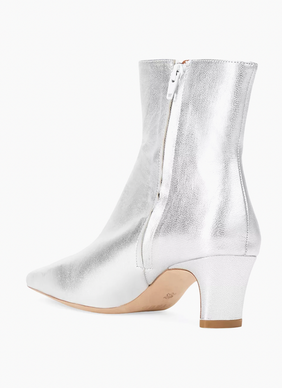 The STAUD Wally Ankle Boot in Silver