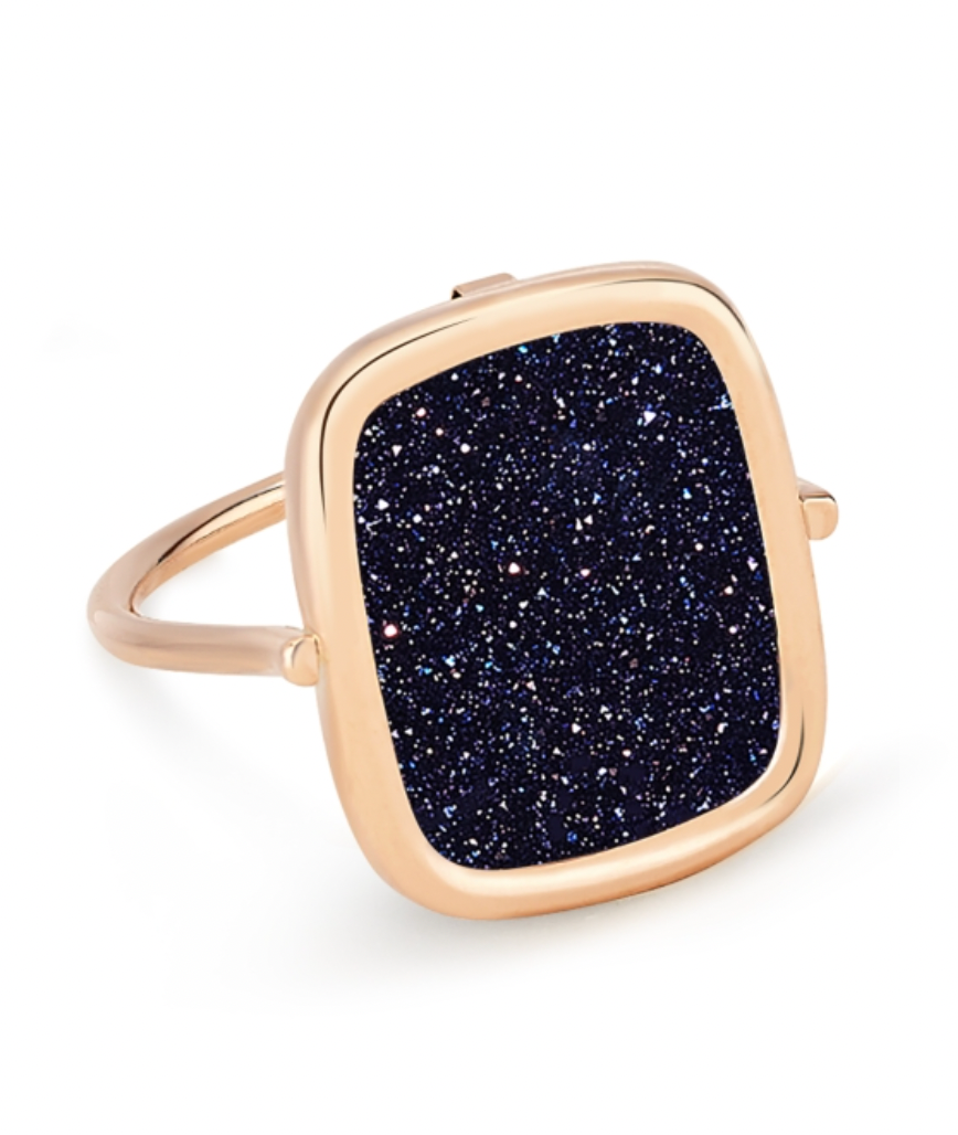 The Ginette NY Blue Sandstone Antique Ring