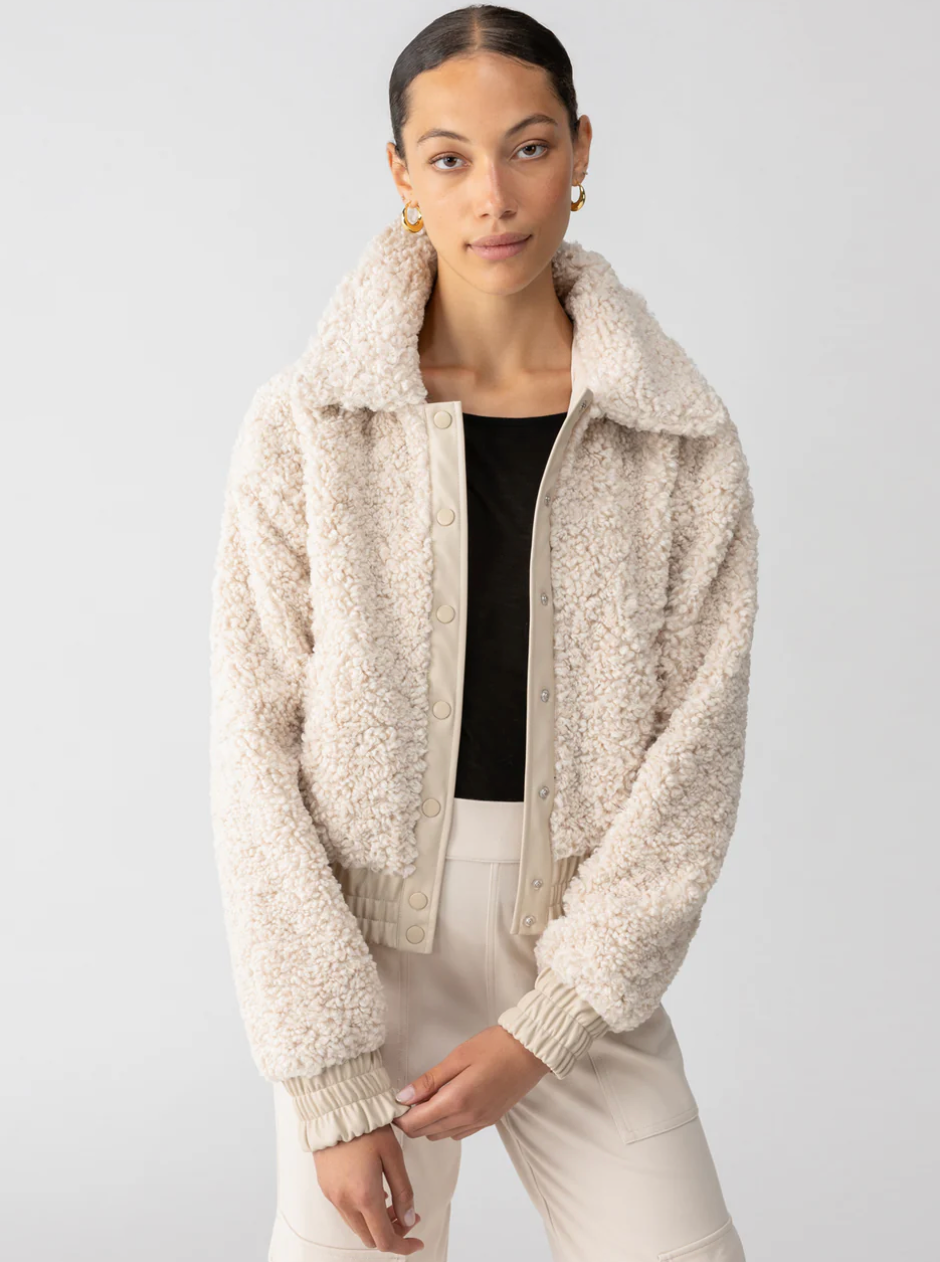 The Sanctuary Libby Sherpa Jacket in Toasted Almond | Shop Eleanor 