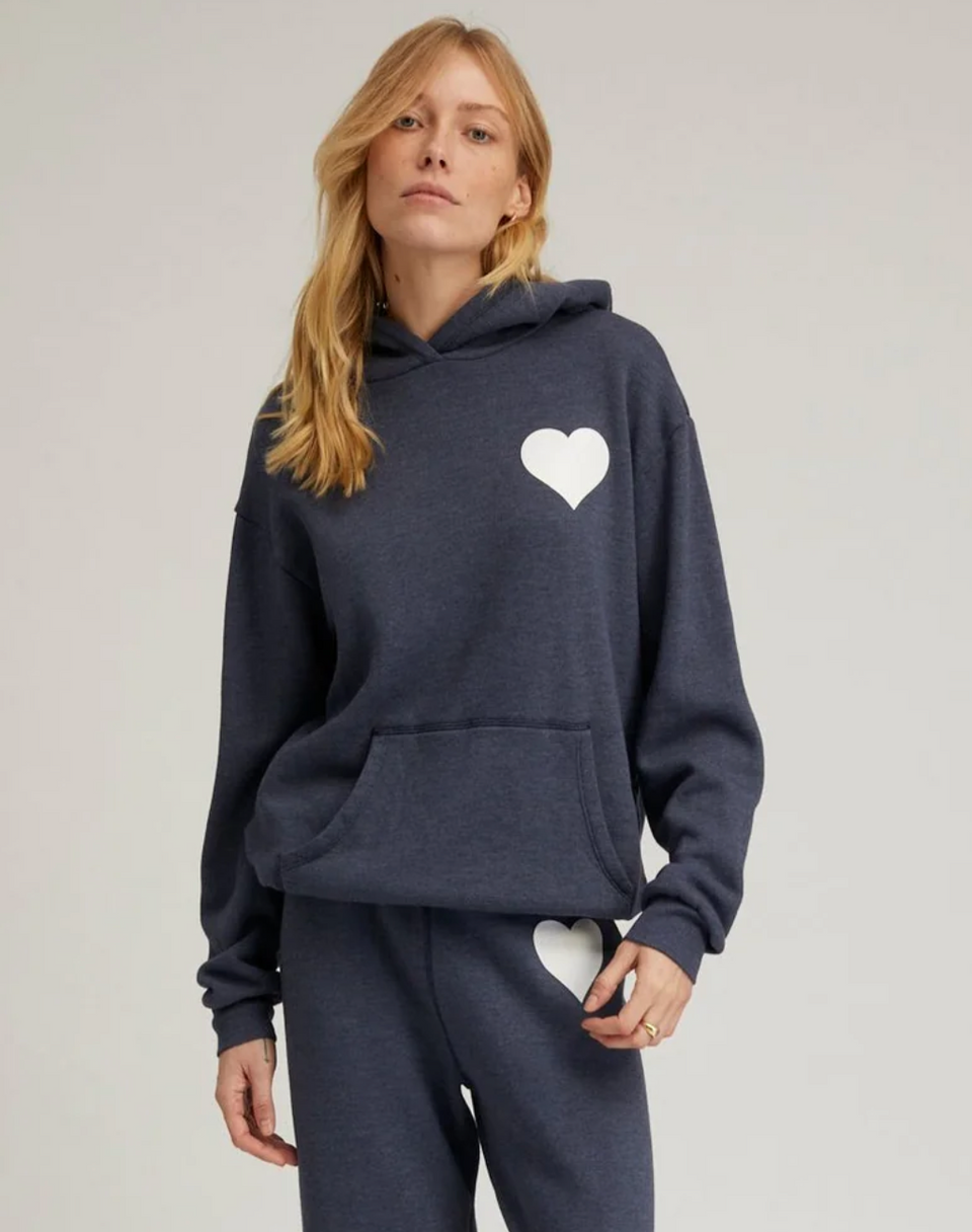 The SPRWMN Heart Hoodie in Navy | Shop Eleanor 