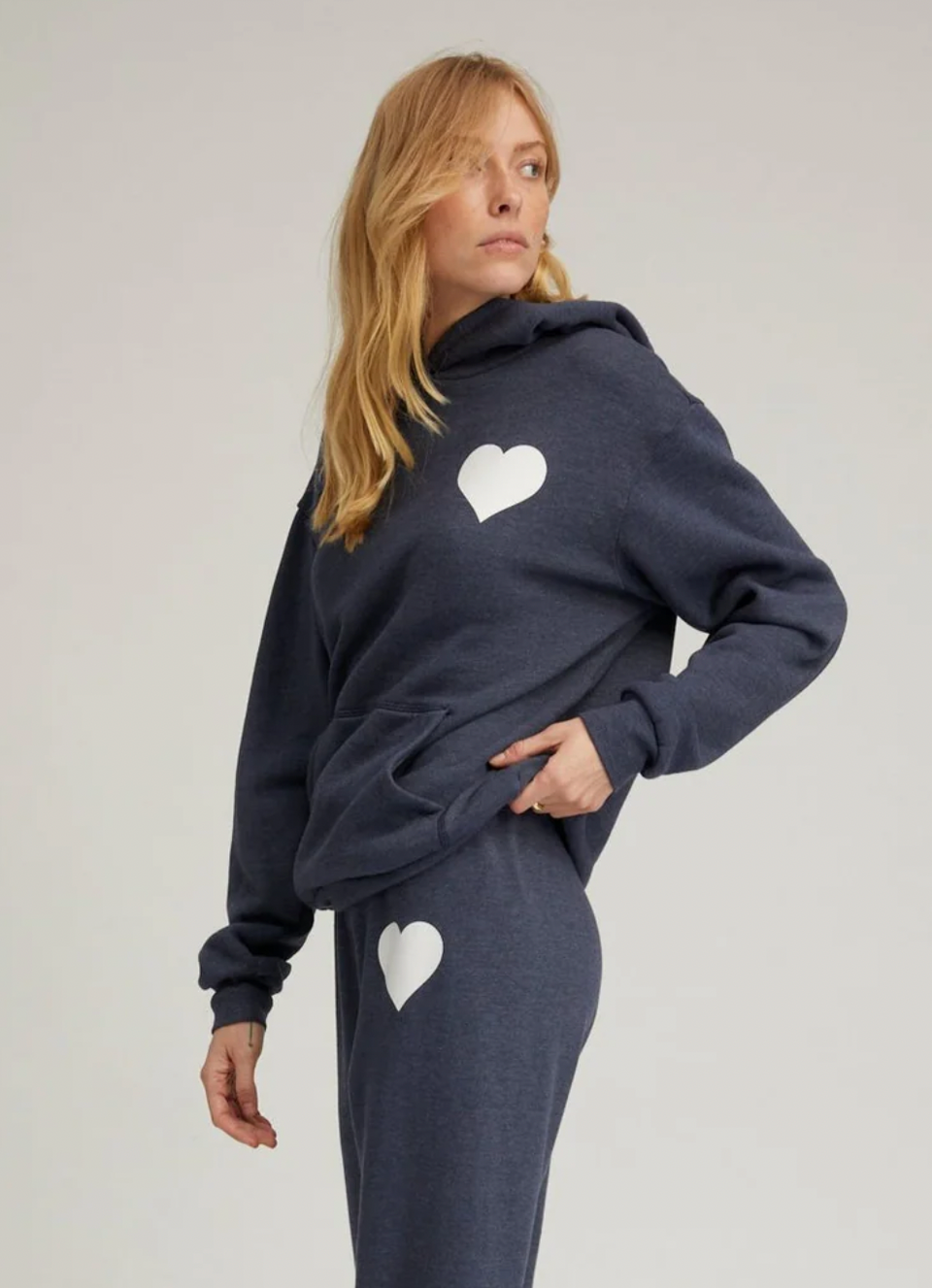 The SPRWMN Heart Hoodie in Navy | Shop Eleanor 