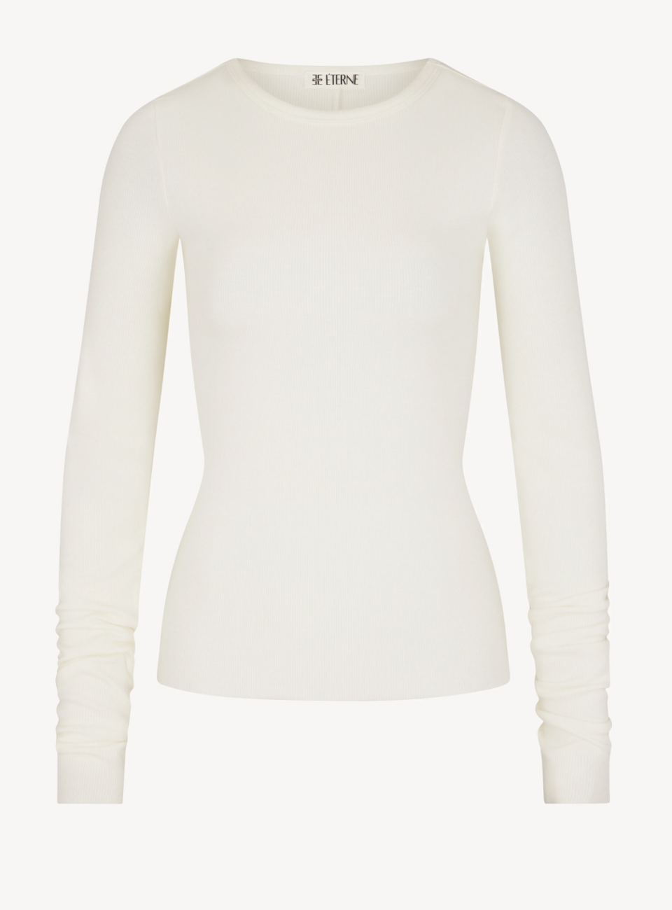 The Long Sleeve Fitted Top in White | Shop Eleanor 