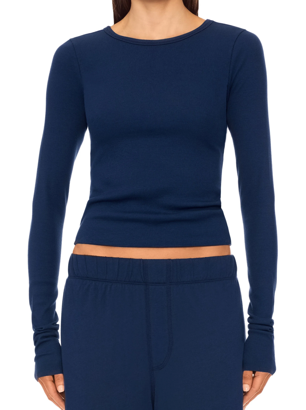 The Éterne Long Sleeve Top in Navy | Shop Eleanor 