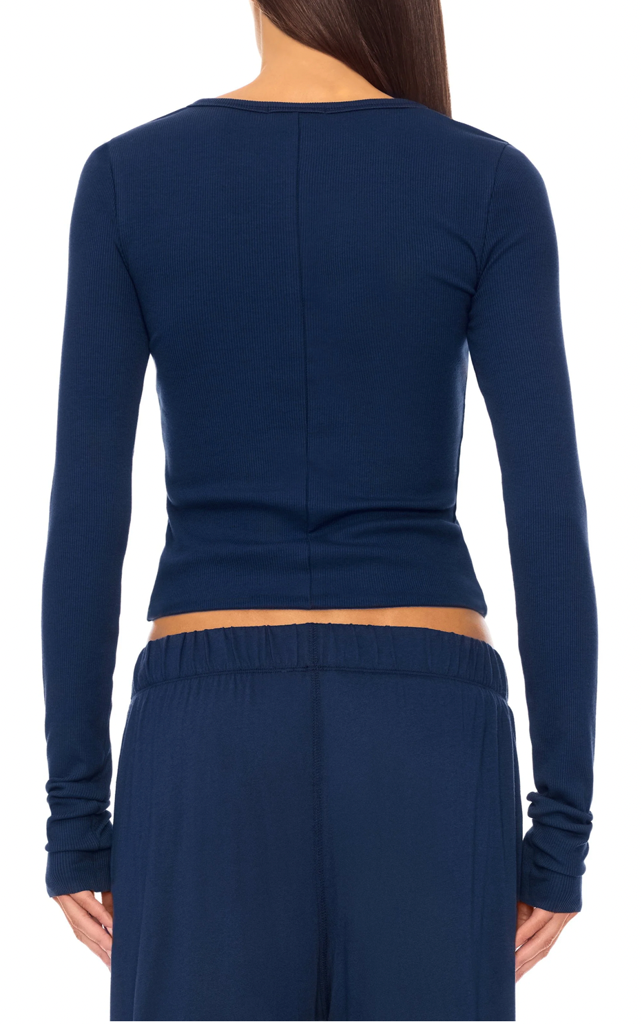 The Éterne Long Sleeve Top in Navy | Shop Eleanor 