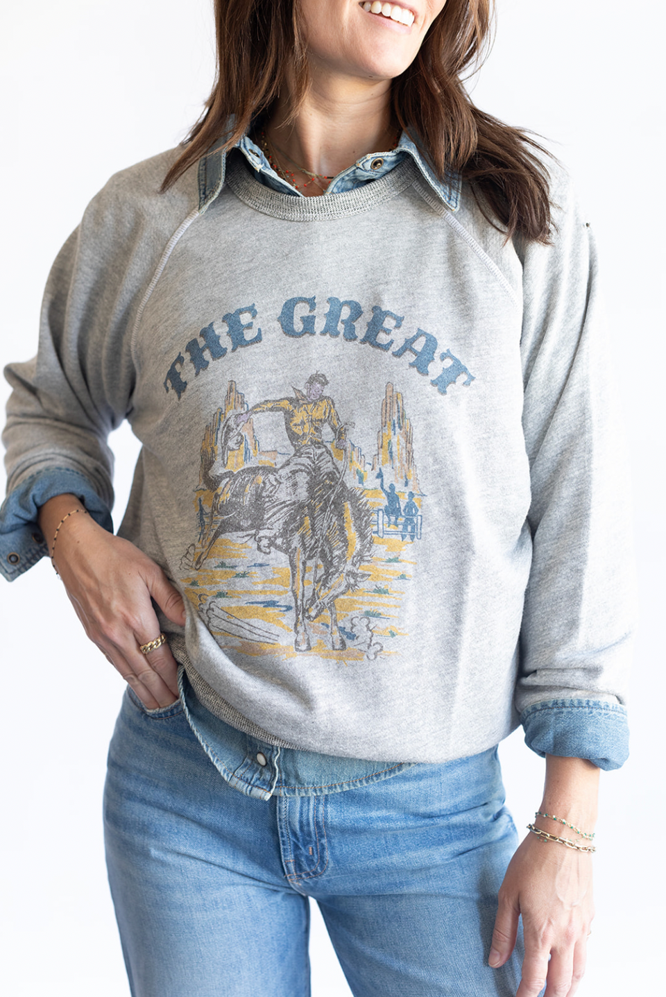 The Great College Sweatshirt in Rodeo | Shop Eleanor