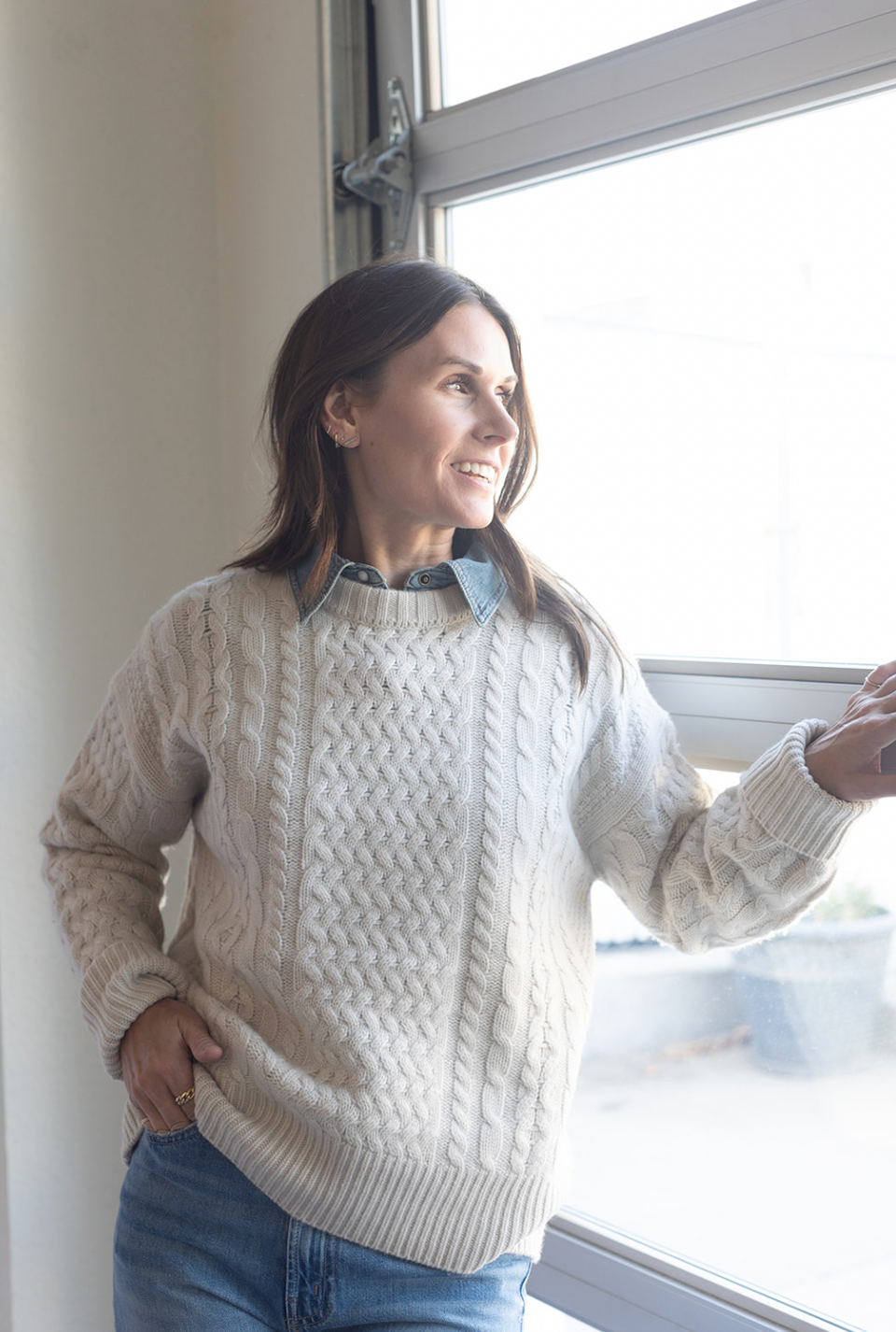 Fisherman Cable Crewneck Shop Eleanor Eleanor