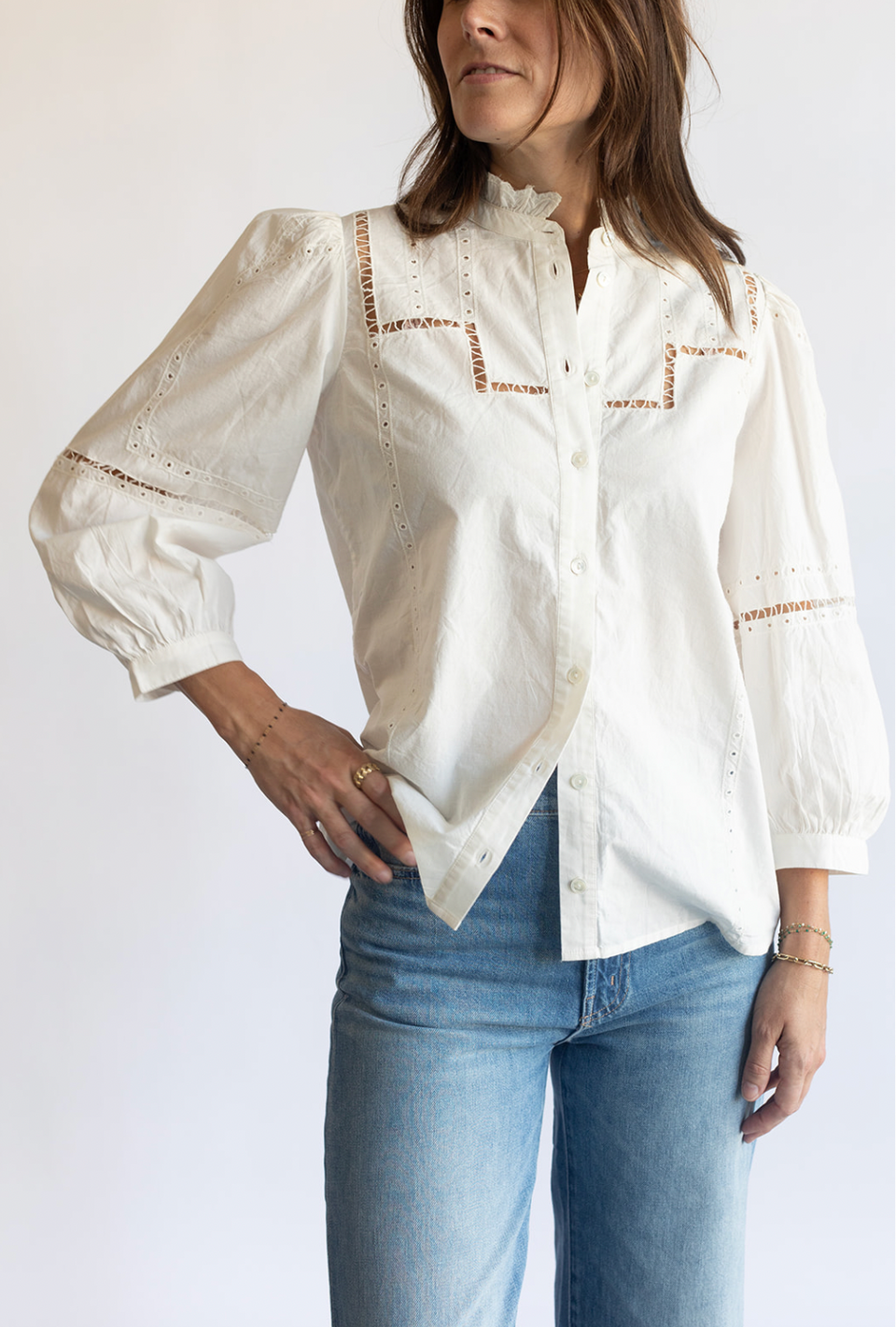 The ba&sh Tamie Shirt in Ecru | Shop Eleanor