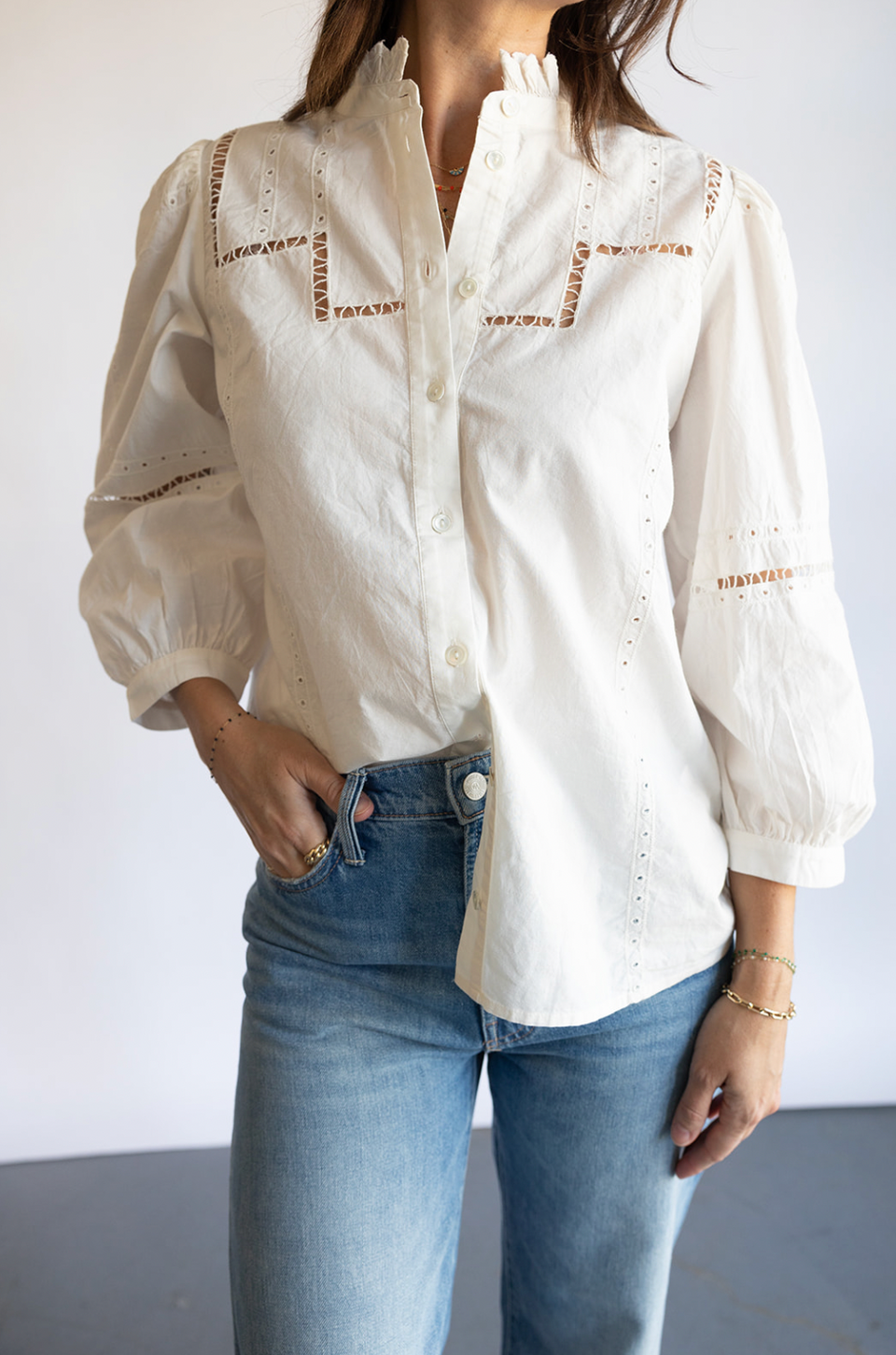 The ba&sh Tamie Shirt in Ecru | Shop Eleanor