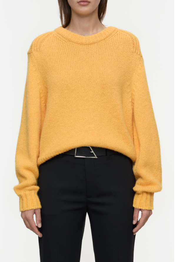 The Cropped Crew Neck in Orange 