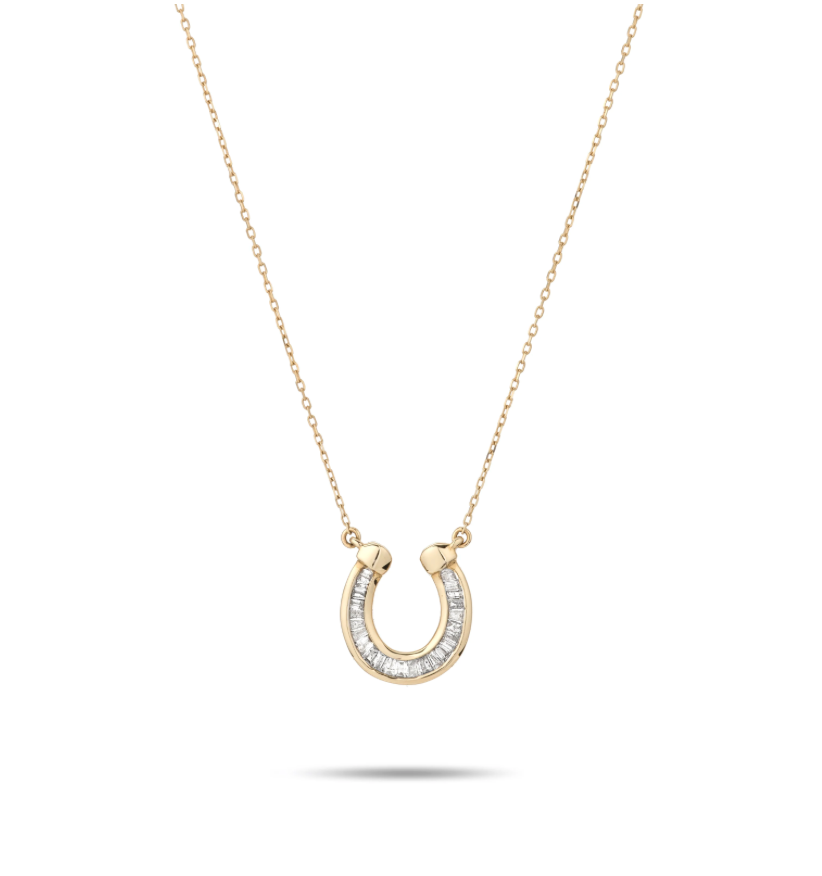 Adina Reyter Baguette Horseshoe Necklace 14k | Shop Eleanor 