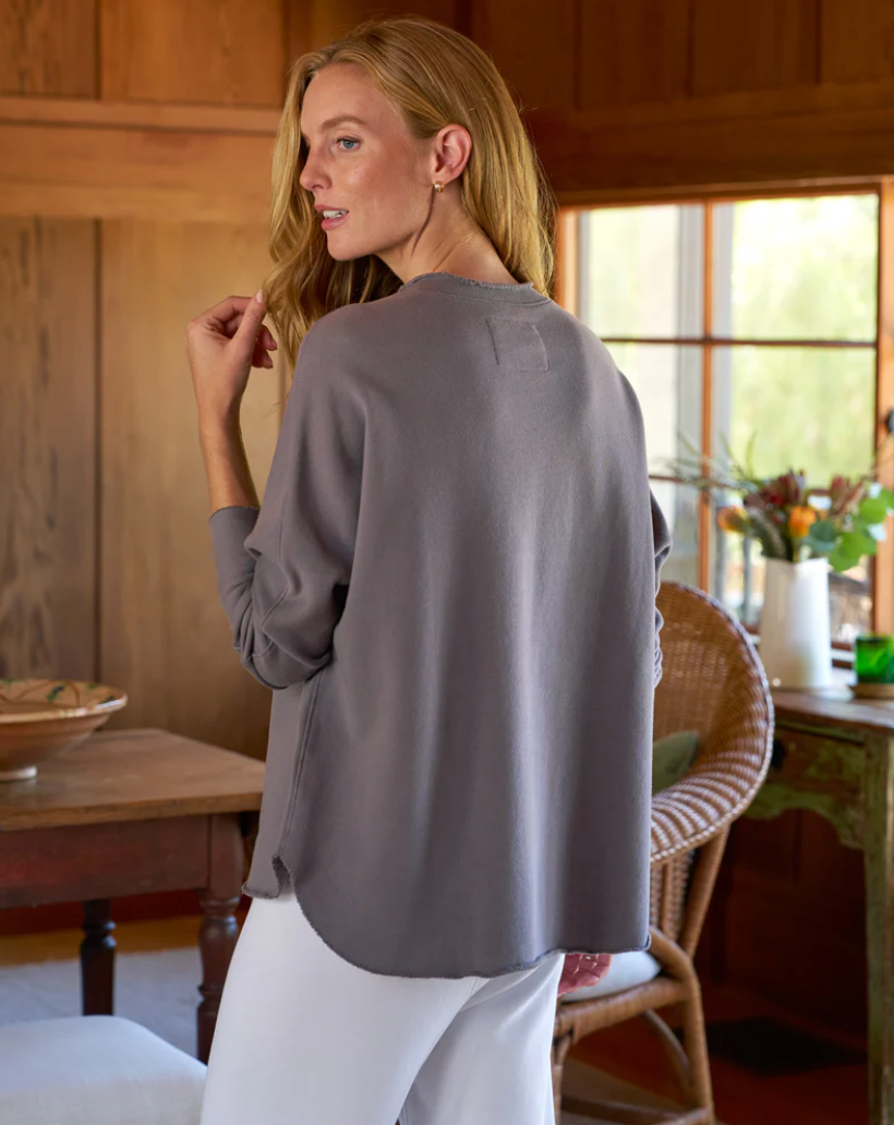 Frank & Eileen Anna Long-Sleeve Capelet in Elephant | Shop Eleanor 