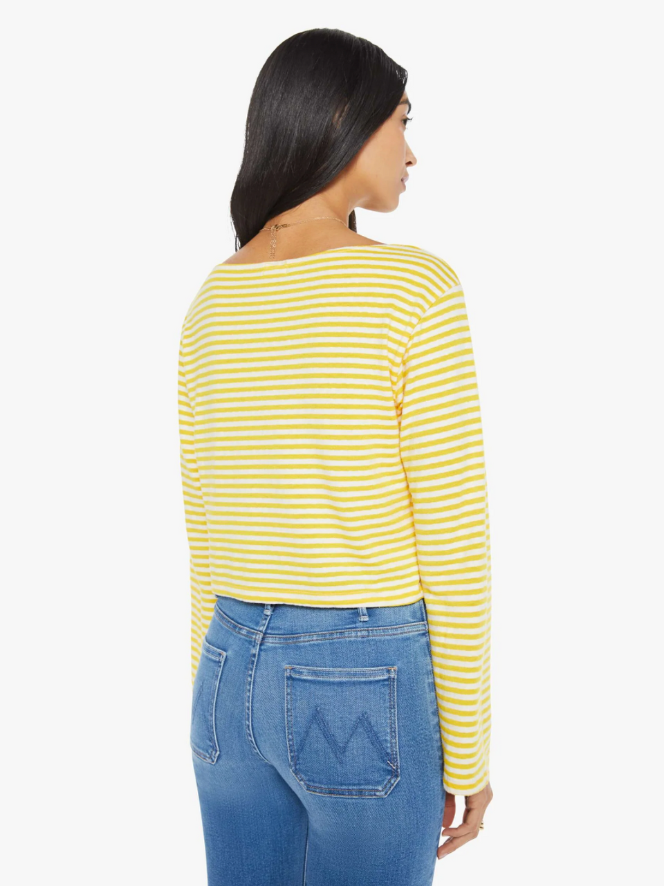 The Mother Denim Skipper Bell Tee in Yellow | Shop Eleanor 