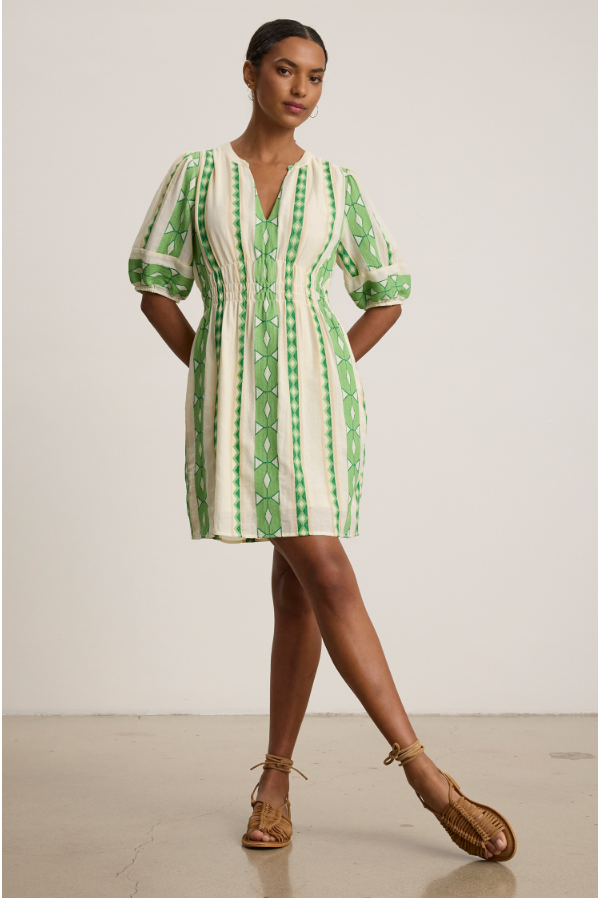 Velvet Lucy Dress in Lime | Shop Eleanor 