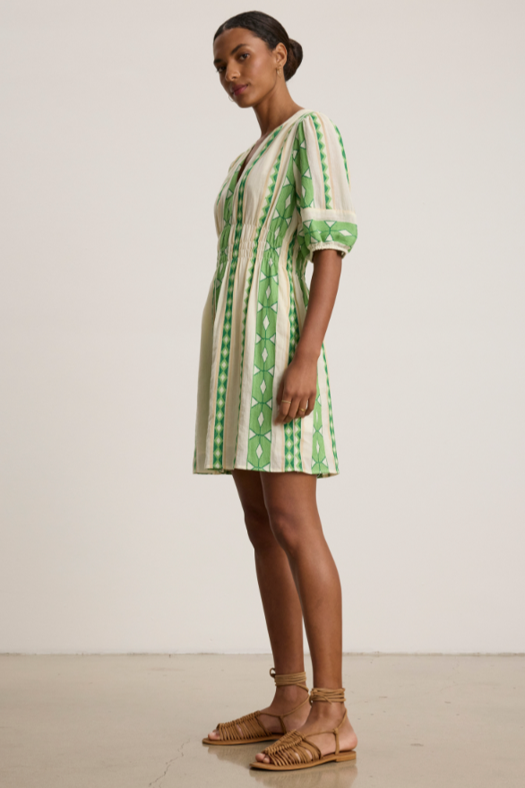 Velvet Lucy Dress in Lime | Shop Eleanor 