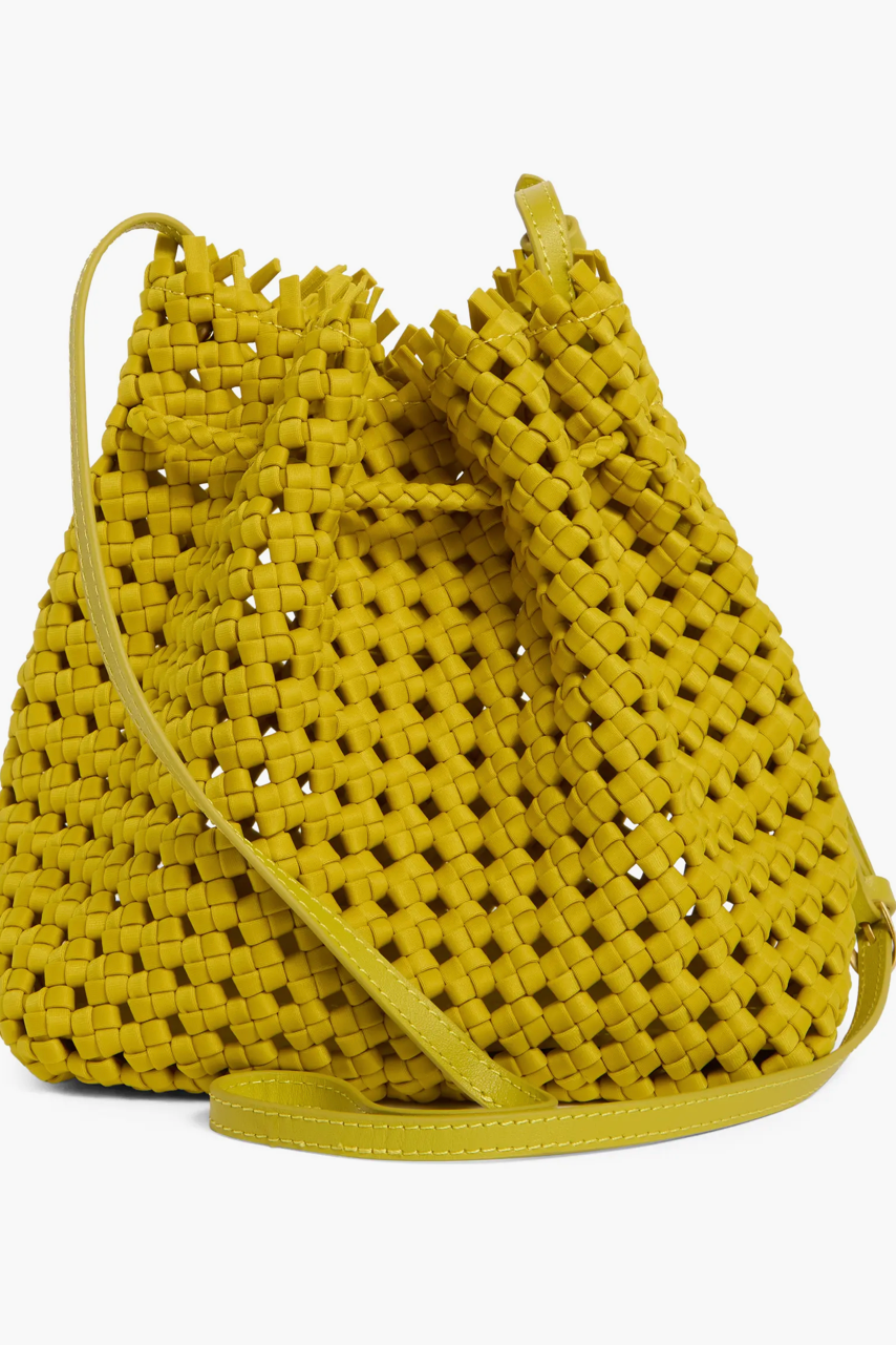 The Naghedi Medium Mallorca Bucket Bah in Ochre | Shop Eleanor 