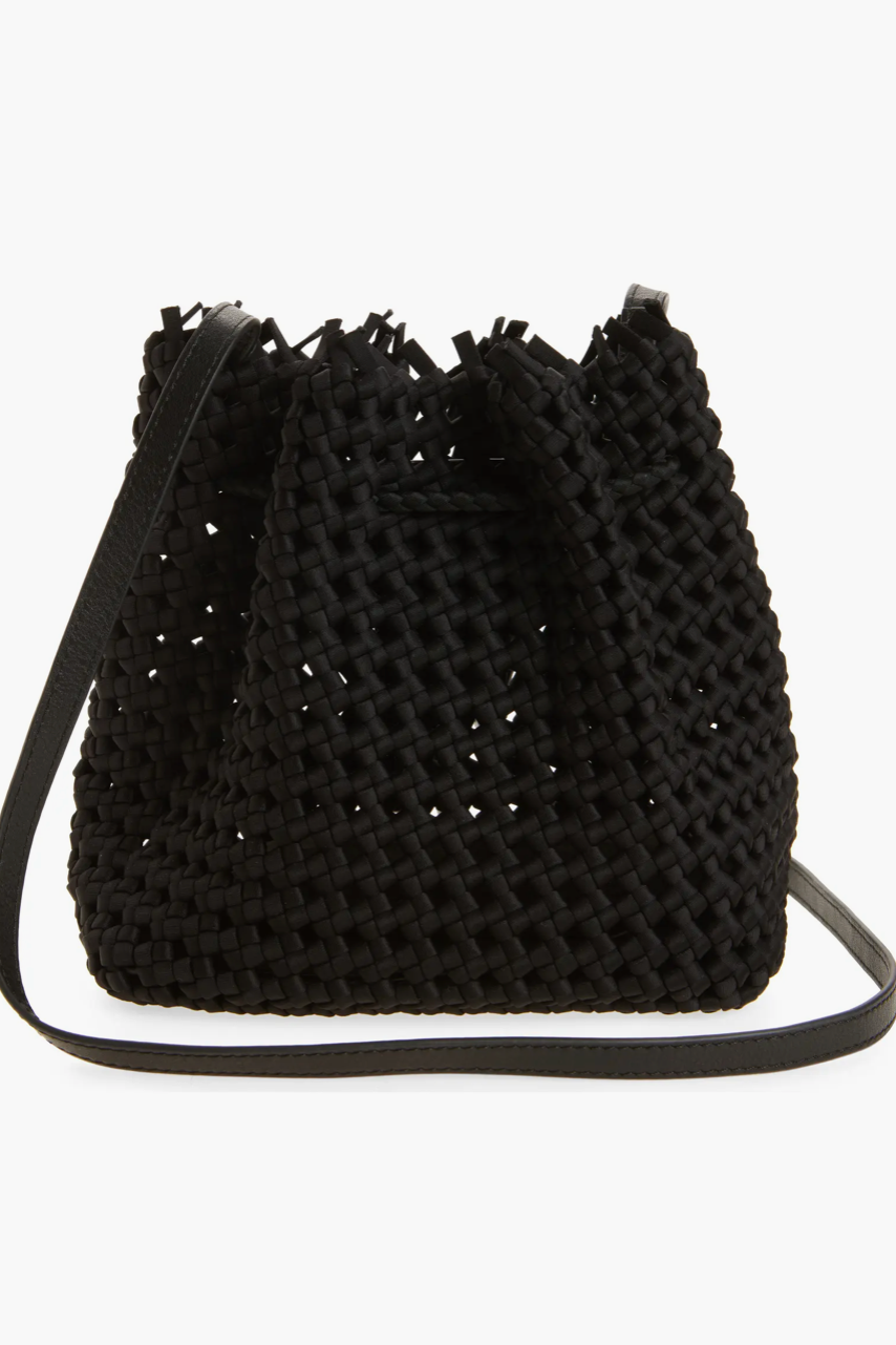 The Naghedi Mallorca Bucket Bag in Onyx | Shop Eleanor 