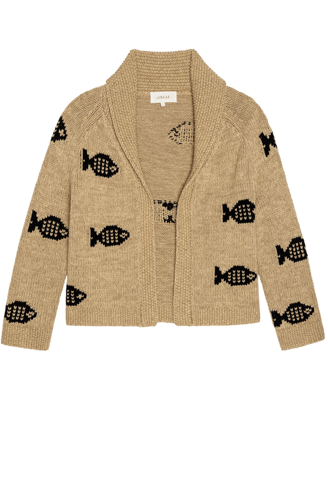 The Great Swimming Fish Cardigan in Natural | Shop Eleanor 