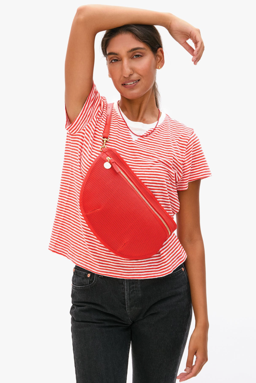 The Clare V. Bright Poppy Grande Fanny | Shop Eleanore