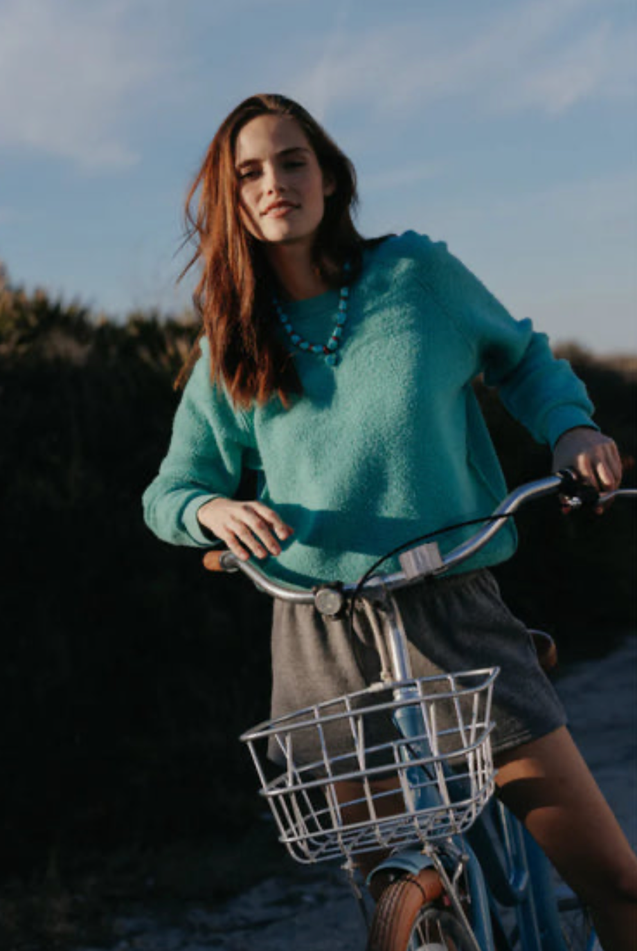 Perfect White Tee Ziggy in Teal Blue | Shop Eleanor 