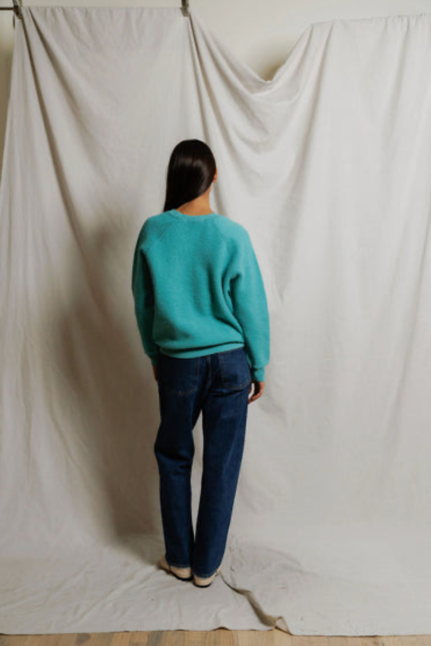 Perfect White Tee Ziggy in Teal Blue | Shop Eleanor 