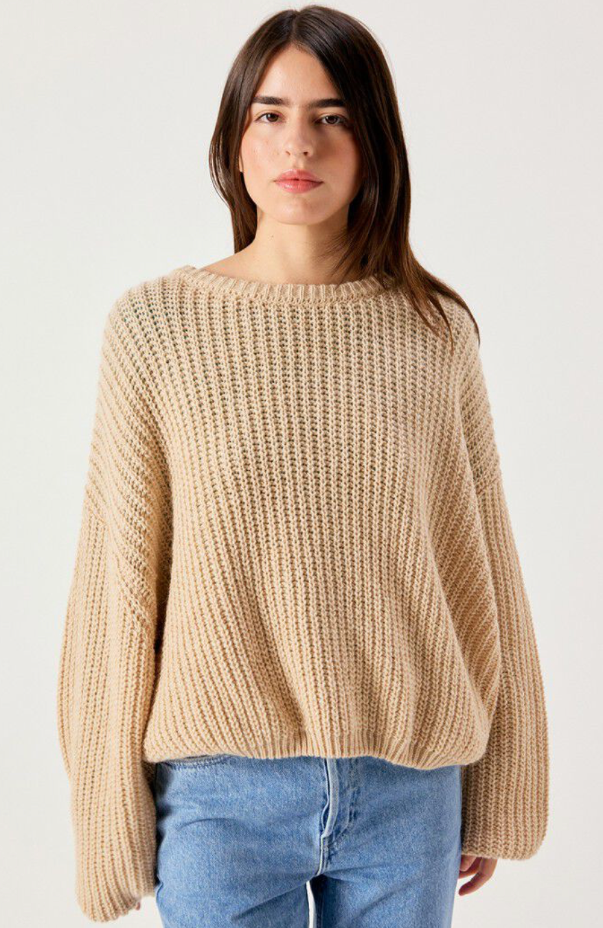 The American Vintage Women's Cyrow Sweater in Beige | Shop Eleanor