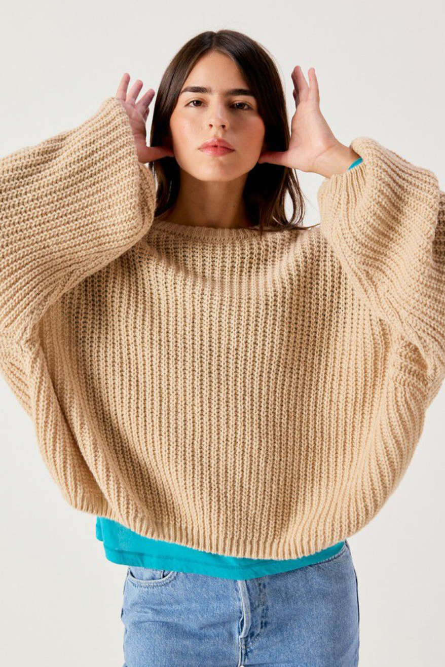 The American Vintage Women's Cyrow Sweater in Beige | Shop Eleanor