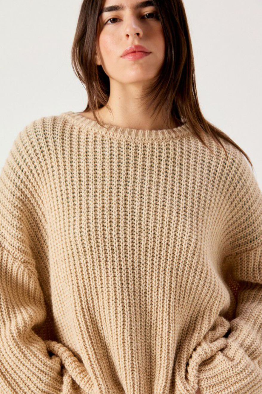 The American Vintage Women's Cyrow Sweater in Beige | Shop Eleanor