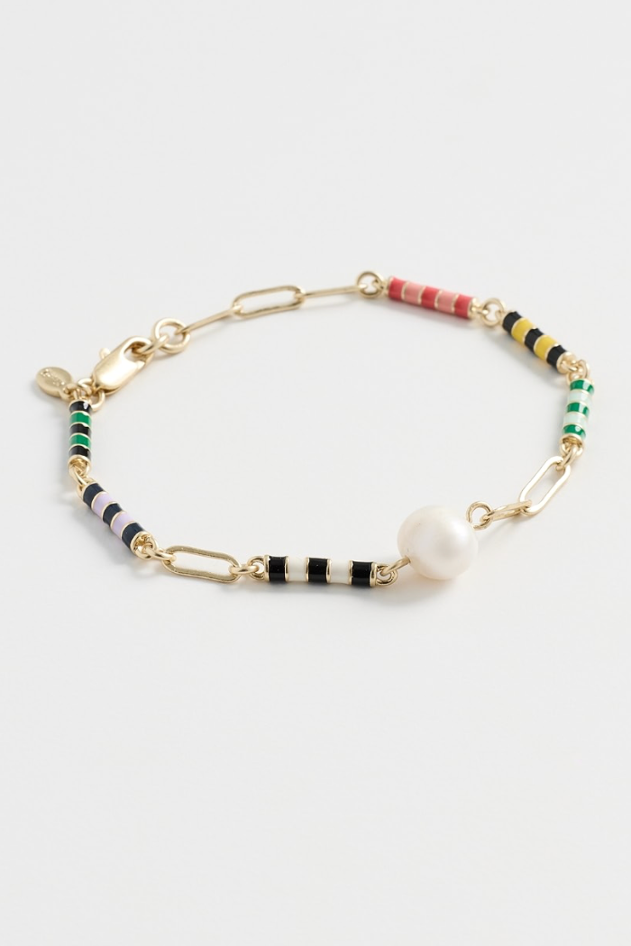 The Clare V. Le Stripe Pearl Bracelet | Shop Eleanor 