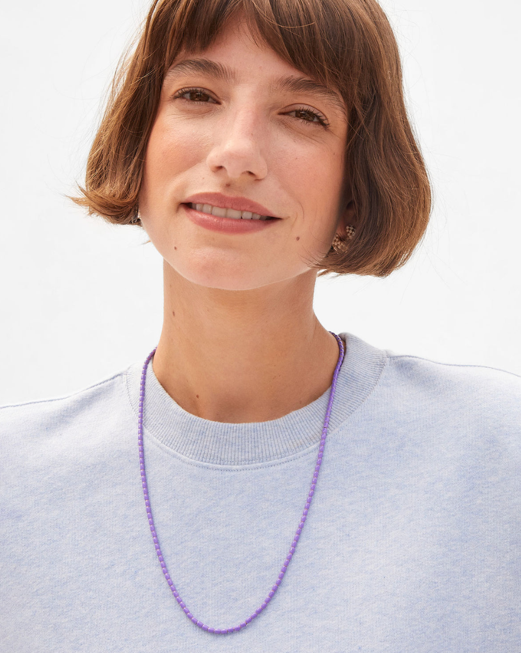 Enamel Barrel Necklace in Jacaranda | Shop Eleanor 