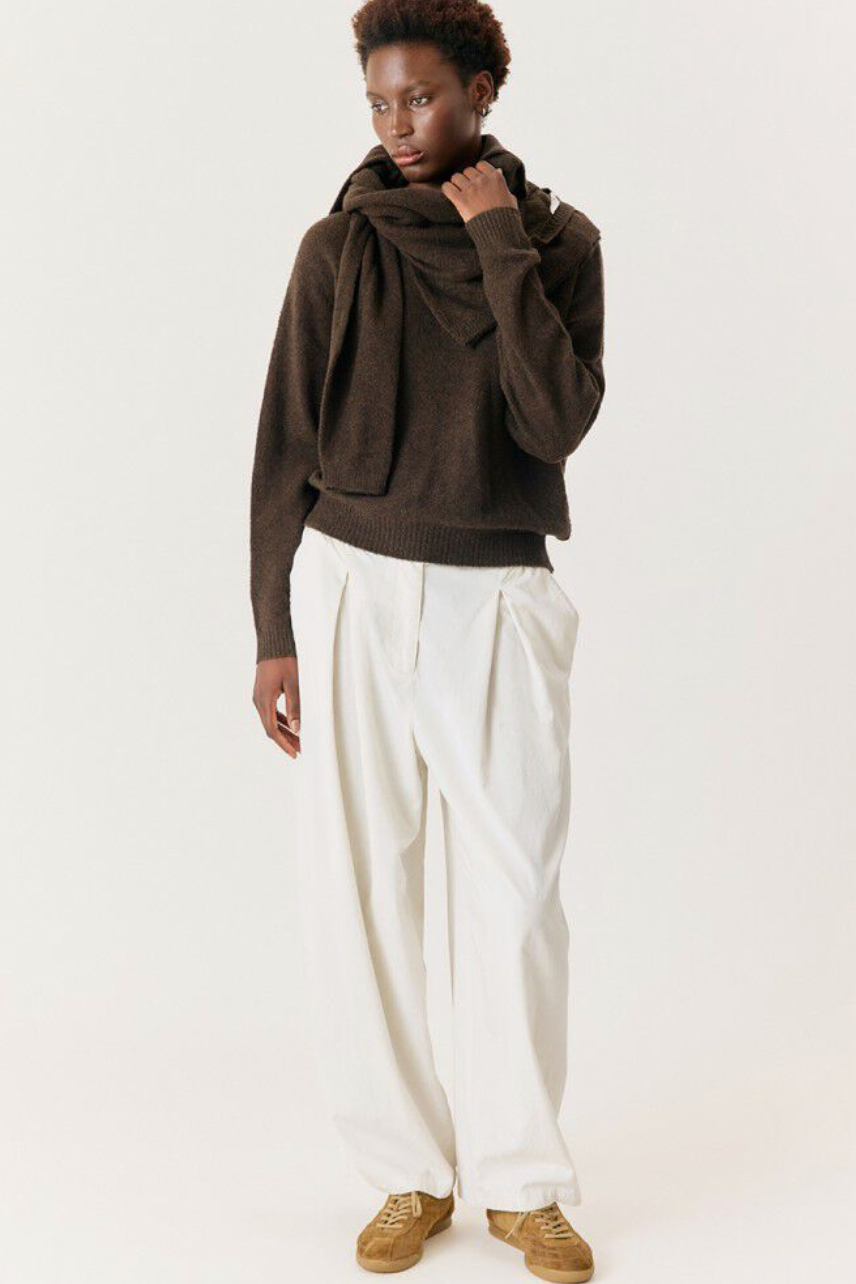 American Vintage Women's Ouity Sweater in Choco | Shop Eleanor 