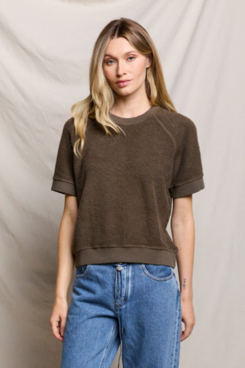 The Perfect White Tee Kennedy Shirt in Dark Olive | Shop Eleanor 