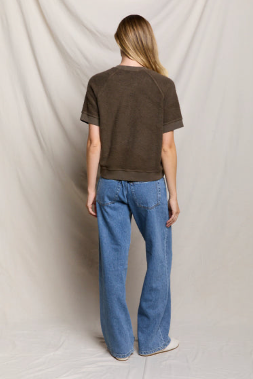 The Perfect White Tee Kennedy Shirt in Dark Olive | Shop Eleanor 