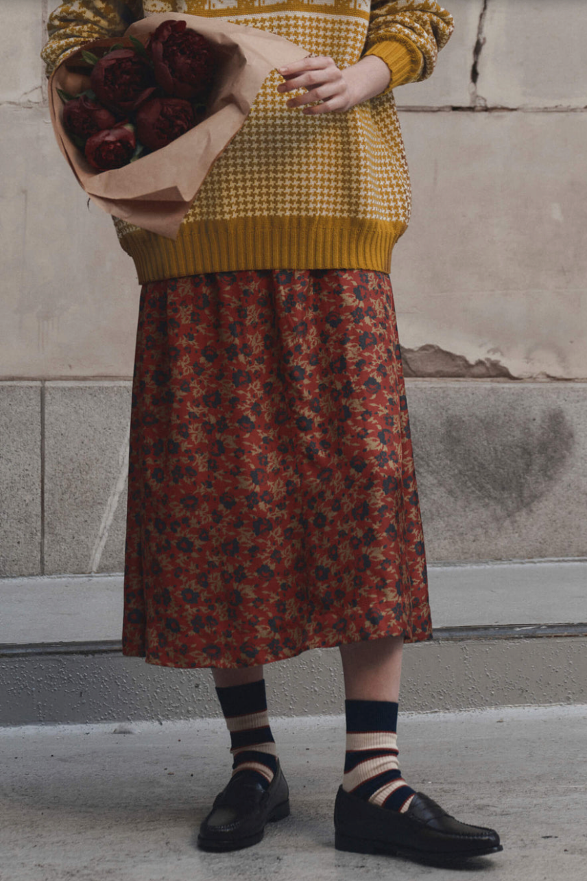 The Great  Canary Skirt in Gilded Poppy | Shop Eleanor 