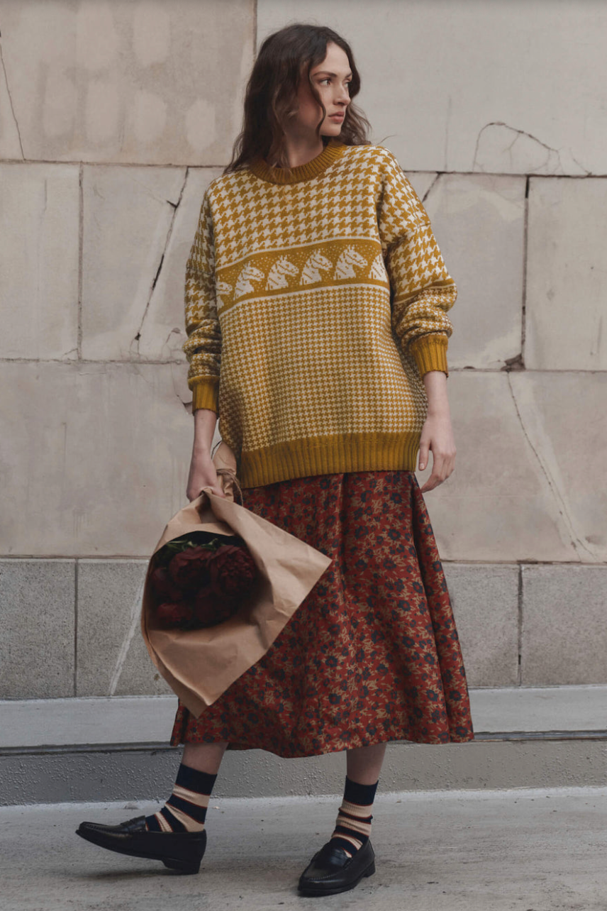 The Great  Canary Skirt in Gilded Poppy | Shop Eleanor 