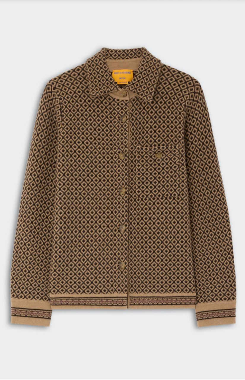 Guest in Residence Dylan Marquise Shirt in Burnt Cocoa Combo | Shop Eleanor 