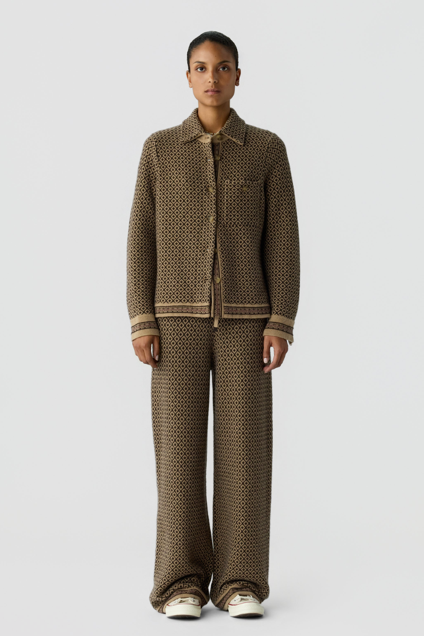 Guest in Residence Dylan Marquise Shirt in Burnt Cocoa Combo | Shop Eleanor 