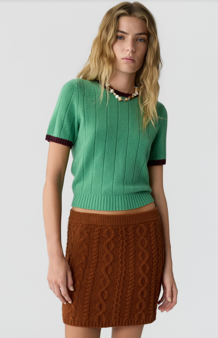Rib Ringer Tee - Highland Fig
