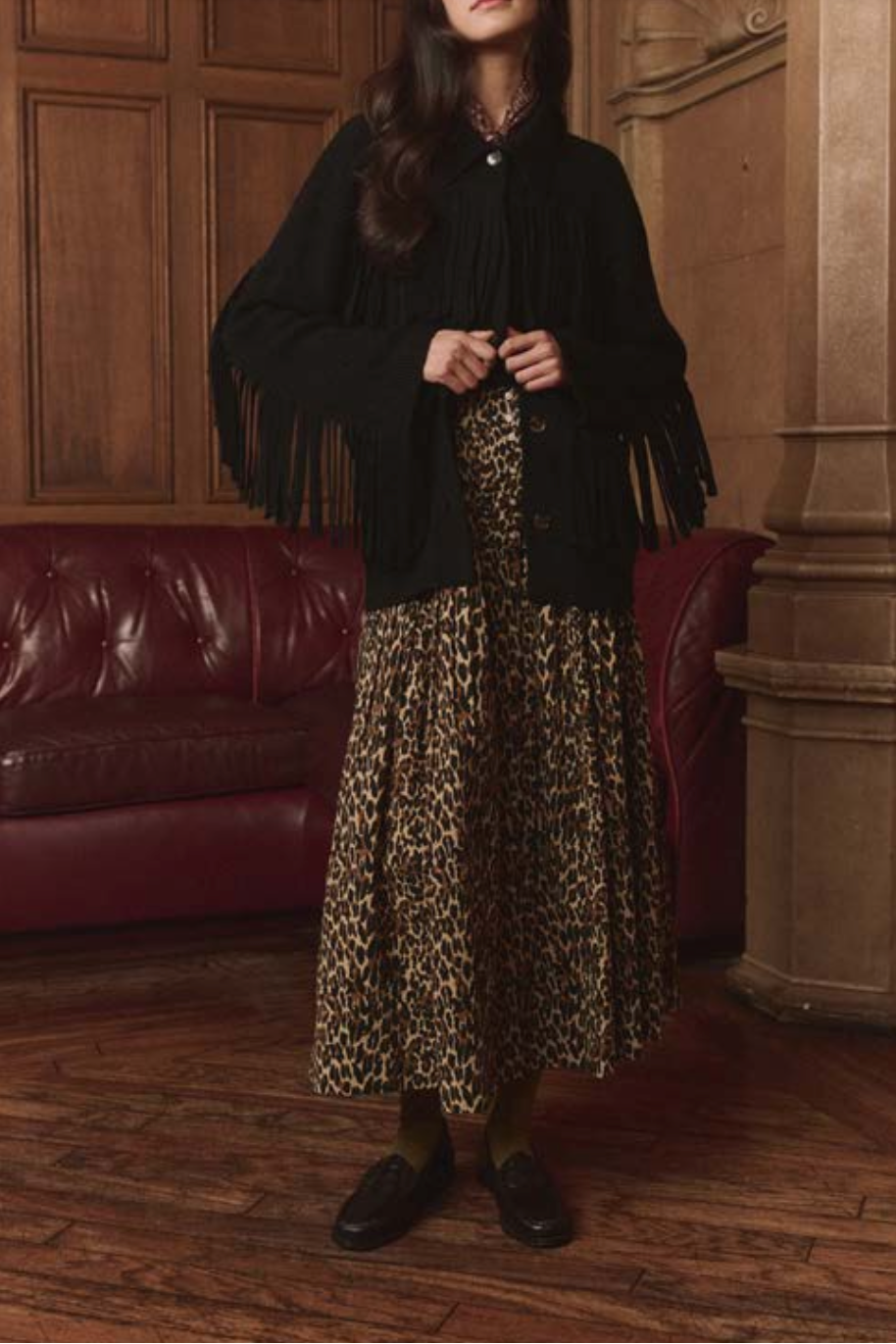 The Great Western Fringe Jacket in Black | Shop Eleanor 
