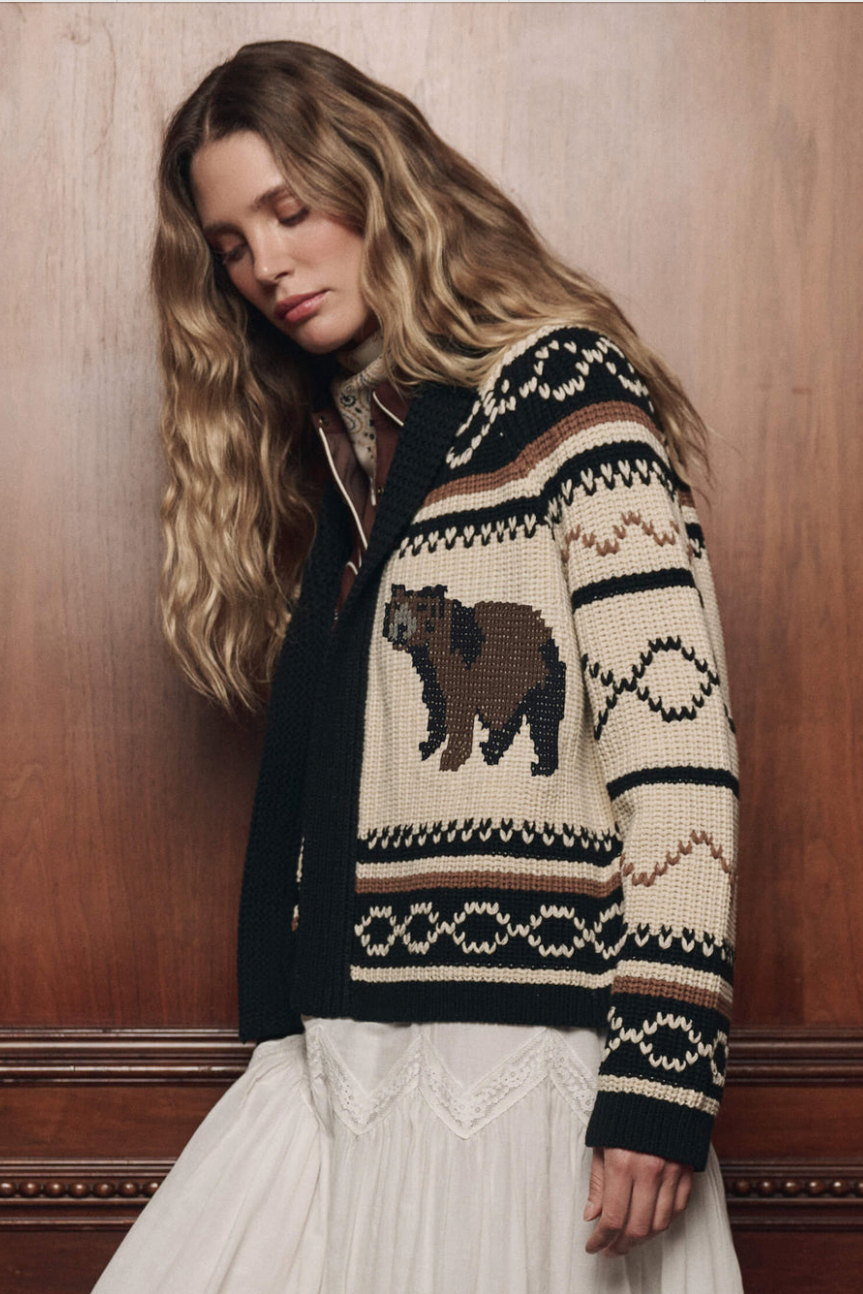 The Great Bear Lodge Cardigan in Black | Shop Eleanor 