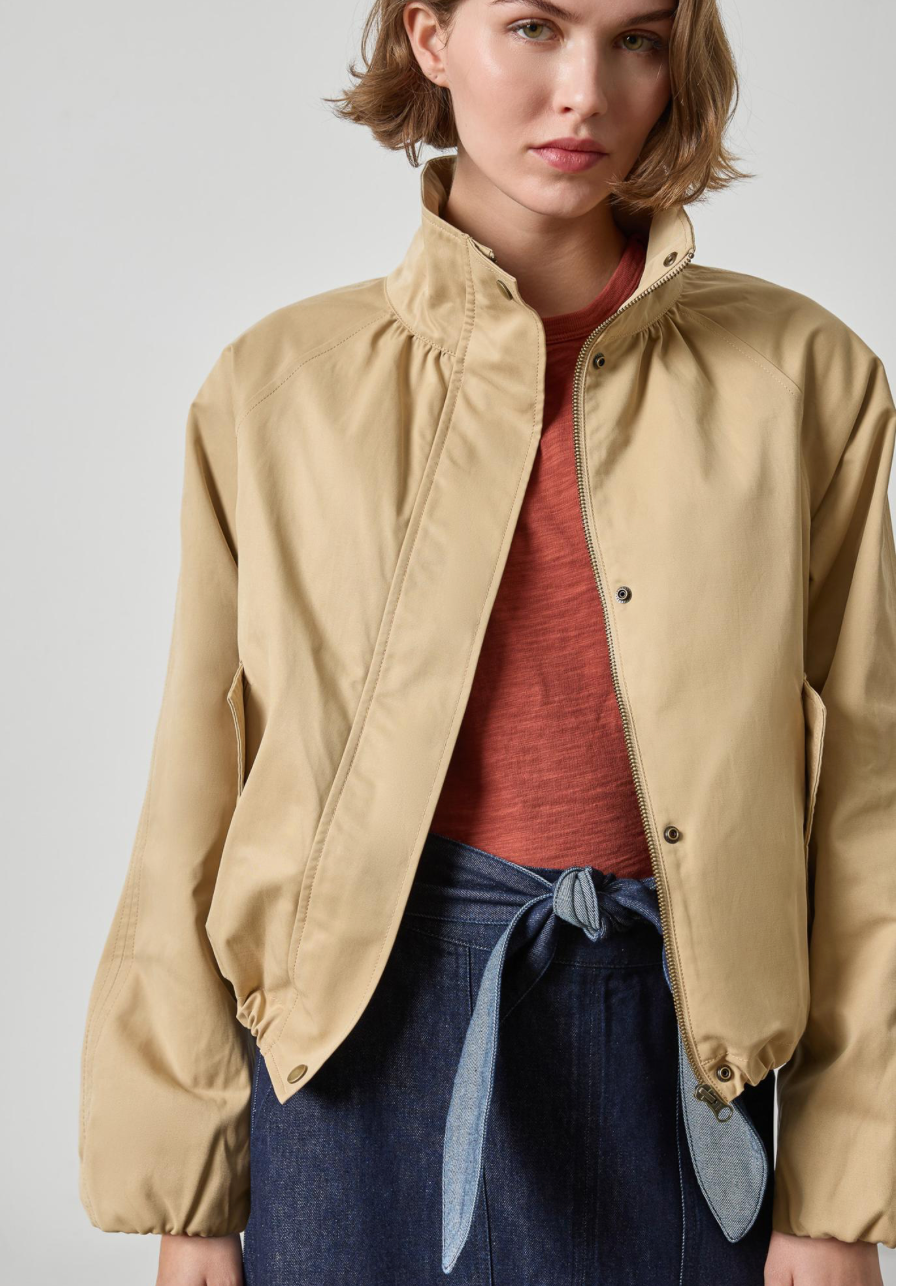 Raglan Bomber Jacket in Khaki | Shop Eleanor 