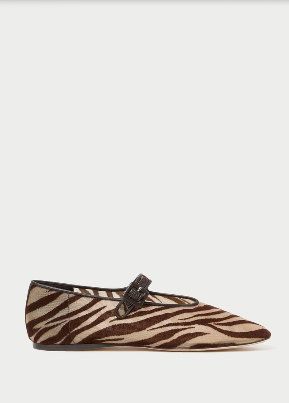 The Junia Zebra Mary Jane Flat from Loeffler Randall | Shop Eleanor 